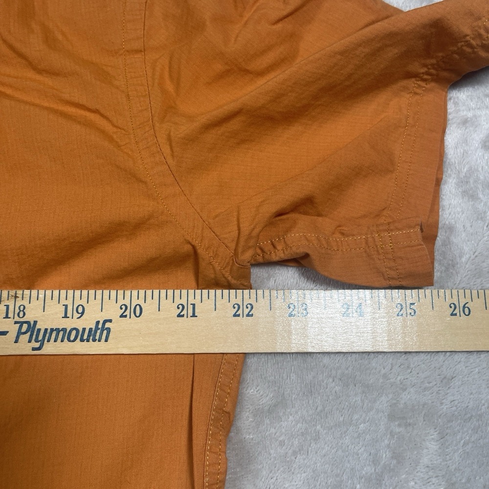 Fjallraven Ovik Lite Button‎ Short Sleeve Comfort Fit Shirt Mens Size M Orange - Picture 8 of 9